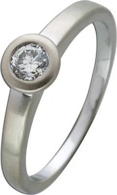 Produktbild von Platin 950 Verlobungsring Solitär Brillant 0.30ct W SI 20