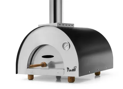 Obrázek produktu pro Favilla "OVENELLA" Nerezový pizza pec na dřevo pro zahradu a terasu – prémiový venkovní pec na křupavou italskou pizzu