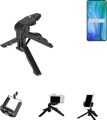 Produktbild von K-S-Trade Stativ Tisch-Ständer Dreibein Handy-Stativ Ständer kompatibel mit Elephone U2 Mini-Stativ Smartphone Tripod Handy-Stativ aus Plastik