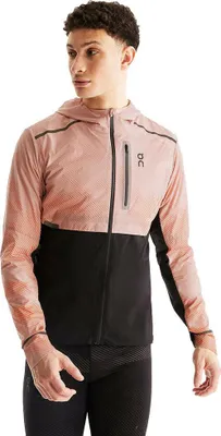 Produktbild von ON Herren leichte Laufjacke Rosa/Schwarz mit Reißverschluss und Brusttasche
