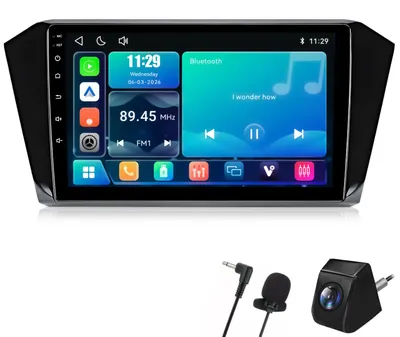 Obrázek produktu pro Autorádio pro VW Passat B8 (2015-2020) s bezdrátovým CarPlay a Android Auto, DSP, včetně kamery pro couvání a mikrofonu, 10palcový systém s Linuxem