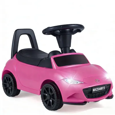 Produktbild von KOMFOTTEU Mazda Rutschauto, Kinder Rutschfahrzeug mit Stauraum unter dem Sitz, verschleißfesten Rädern & coolen Scheinwerfern, Schiebauto mit Kippschutz für Kinder ab 1 Jahr, blastbar bis 20 kg, Rosa
