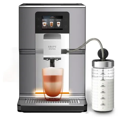 Produktbild von Krups Intuition Experience+ EA875E10, Espressomaschine, 3 l, Gemahlener Kaffee, Eingebautes Mahlwerk, 1450 W, Grau