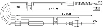 Produktbild von Handbremsseil Hinten Rechts von ATE (24.3727-3113.2) Seilzug Bremsanlage Handbremsseil, Handbremsseil, Handbremszug