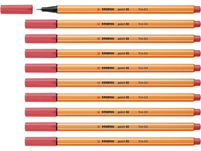 Image de Stabilo - Fineliner Punkt 88/47 F Rosty Red | 1 pièce | 10 pièces