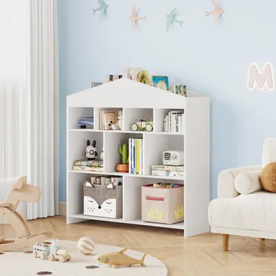 Immagine prodotto di Libreria per bambini con 9-15 scomparti, dimensioni 104x100x30 cm, colore bianco