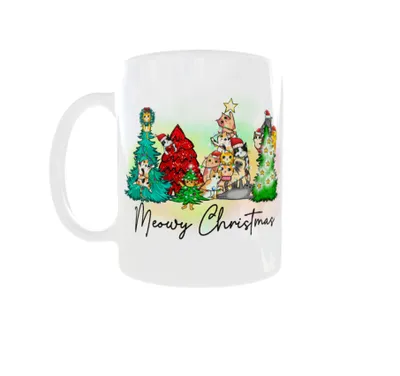 Produktbild von Becher 300ml für Kitten Funny Meowy Weihnachten