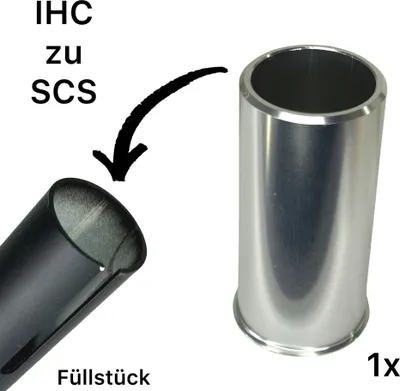 Produktbild von Ethic DTC Stunt-Scooter IHC 31,8 auf SCS Lenker Füllstück Adapter Silber