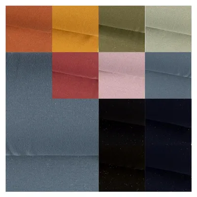 Produktbild von Bündchen Meterware Glitzer - Bündchenstoff Uni Polyester - Schlauchware - Strick * 25 cm x 70 cm (35 cm im Schlauch) * , Farbe: 006 jeans