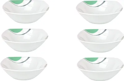 Obrázek produktu pro sada 6 misek na cereální salát  14,2 cm z bílého porcelánu s dekorem