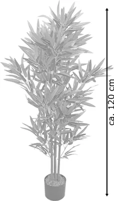 Image de Bambou Plante Arbre Artificielle Artificiel 120cm avec Bois véritable Domaine Interne Decovego