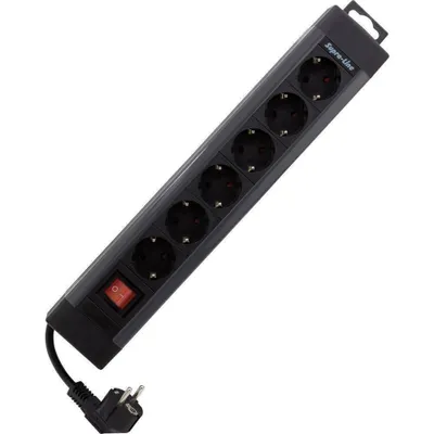 Produktbild von REV Supraline Steckdosenleiste Mehrfachstecker 6fach Schalter anthr/schw