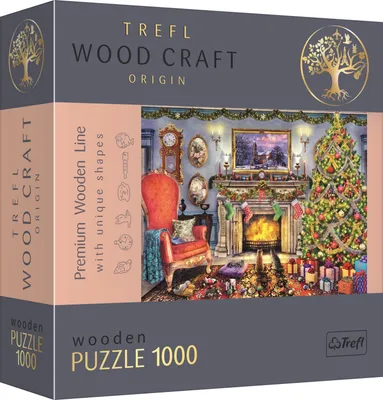 Immagine prodotto di TREFL Wood Craft Origin Puzzle vicino al camino 1000 pezzi