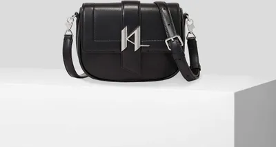 Produktbild von Karl Lagerfeld K Signature Frauen Leder Sattel Umhänge Tasche Schwarz – Einheitsgröße / Schwarz