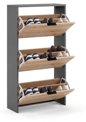 Imagen del producto de duehome -Zapatero de 3 puertas abatibles 60x113 cm Remi