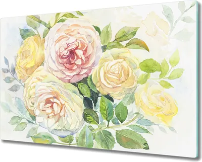 Produktbild von Glas-Herdabdeckplatte Glaskeramikfeldabdeckung Spritzschutz - 80x52 cm - Abstraktion Flecken