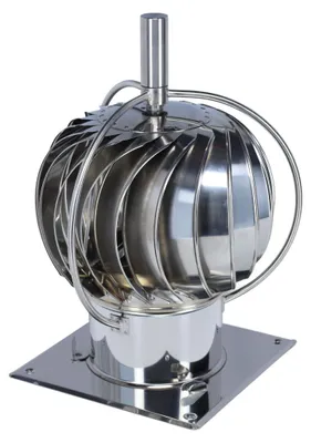 Produktbild von Schornsteinaufsatz Turbowent TUZ 1 mit Montageplatte, Edelstahl, Ø 150 mm