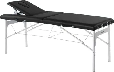 Zdjęcie produktu dla Stół zabiegowy, stół do masażu, stół składany, mobilny, wysokość 68-84 cm, kolor:43 czarny