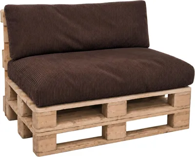 Produktbild von Cloud Pillow Palettenkissen 120x80 cm für Europaletten – Outdoor Sitzkissen mit Cord Rückenkissen & abnehmbarem  Bezug für Gartenmöbel Braun