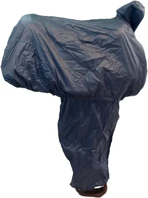 Productafbeelding van Western Zadelhoes - Zadelbeschermer Paard - Zadel Beschermen - Met Spatborden - 18.8 x 16.51 x 11.94 cm - Marineblauw