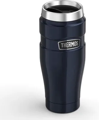 Immagine prodotto di Tazza termica in acciaio inossidabile blu, 470 ml, lavabile in lavastoviglie
