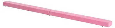 Produktbild von Schwebebalken klappbar rutschfest, Turnbalken Gleichgewichtsbalken, Kiefernholz Wildlederbezug, Rosa | 210 x 10 x 6,5 cm | 4,2 kg | faltbar