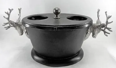 Obrázok produktu pre Casa Padrino luxusná hliníková chladnička na víno čierna / strieborná 35 x 25 x v. 20 cm - doplnky