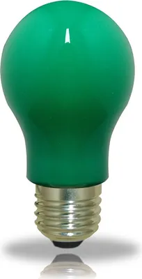 Productafbeelding van 10 LED-lampen, peervorm, 3W = 25W, E27, groen, geschikt voor binnen- en buiten gebruik, feestverlichting