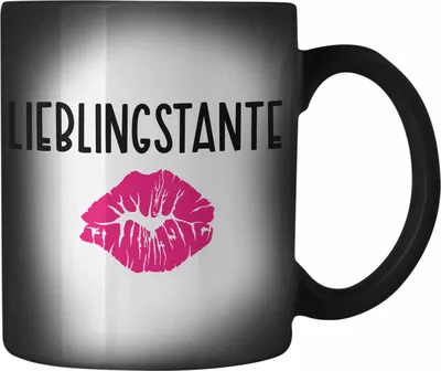 Produktbild von Trendation - Beste Tante Ever Farbwechsel Zauber-Tasse Geschenk Geburtstag Weihnachten Lustig Geschenkideen von Nichte Lieblingstante (Schwarz)