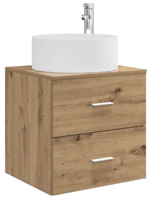 Obrázek produktu pro vidaXL Nástěnné umyvadlo Artisan – dub 49,5 x 44,5 x 65,5 cm