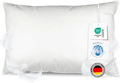 Produktbild von Kopfkissen mit Federfüllung, 60x90 cm, weiß