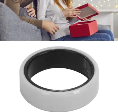 Immagine prodotto di Smart Ring Bianco BT IP68 Impermeabile Ricaricabile Contapassi Monitoraggio del sonno Salute per il fitness 10