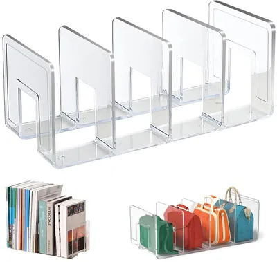 Acryl Regalunterteiler 4er-Set 32x15x13 cm transparent