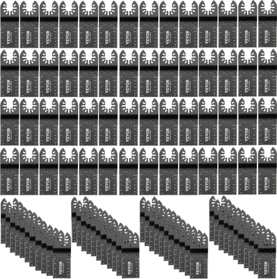 Produktbild von VEVOR 100x Multitool Sägeblätter Oszillierendes Zubehör Set HCS+Edelstahl Multitool Segmentsägeblatt 1-3/8 Zoll Multifunktionswerkzeug Zubehör Set 45-47 HRC