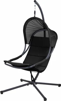 Produktbild von Siena Garden Hängesessel LAGOMA black Hängekorb mit Kissenauflage