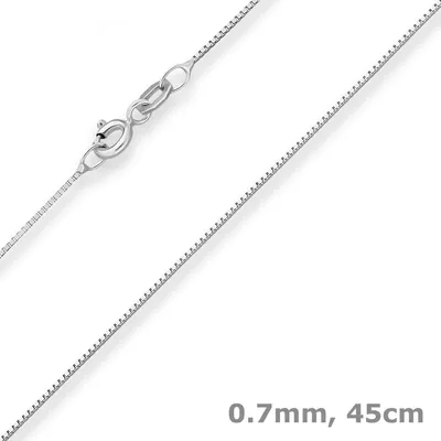 0-7mm-Veneziakette-aus-375-Weißgold-45cm