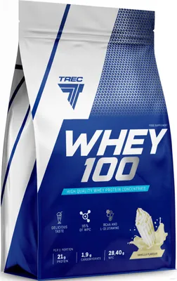 Produktbild von Trec Nutrition Whey 100 (900g) Vanilla - Eiweiße - Molkenprotein-Konzentrat
