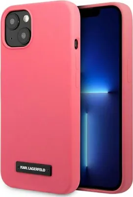 Obrázek produktu pro Karl Lagerfeld Klhcp13Sslmp1Pi Iphone 13 Mini 5,4" Pevné Pouzdro Fuchsiová/Fuchsiová Silikonová Plaketa