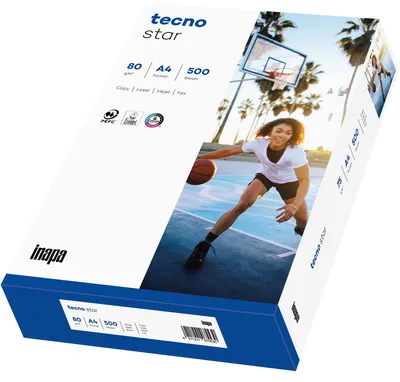 Produktbild von inapa tecno Kopierpapier Star 2100011527 A4 500 Bl./Pack.