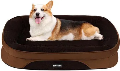 Immagine prodotto di Cuccia ortopedica per cani, 90x71x15 cm, marrone, antiscivolo, lavabile