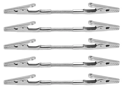 Immagine prodotto di 5pcs doppia testa memo clip piegabile stabile metallo durevole ampia applicazione forte supporto foto