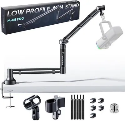 Produktbild von Famanu Mikrofonarm - Verstellbar, 360 Grad Drehung, Max. 2,5 kg - Schwarz
