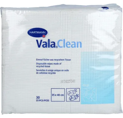 Produktbild von Vala Clean Einmal-Tücher aus recyceltem Tissue 35 x 40 cm, 30 St. Tücher