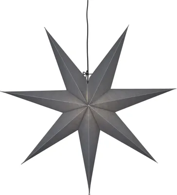 Produktbild von Papierstern 'Ozen', grau, E14, 70 cm