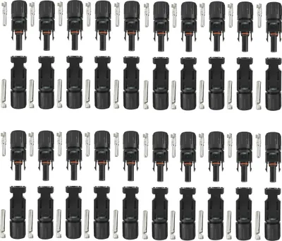 Produktbild von 20 Paar Solarstecker Solar Stecker / Buchse Gestanzter Anschluss 1500V für 2,5 / 4 / 6 mm² Kabel