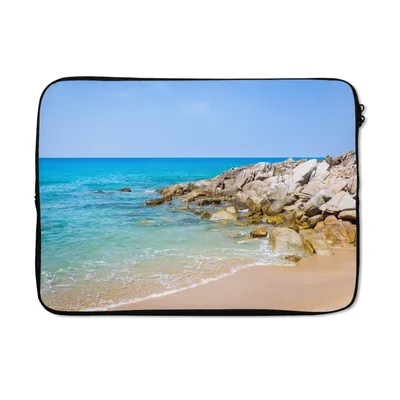 Produktbild von MuchoWow® Laptop Hülle 14 ZollStrand - Meer - Tropisch - Sommer Laptoptasche - Laptoptasche - Stoßsicher - Schutzhaube
