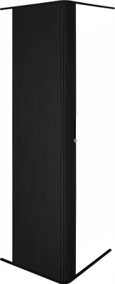 Image de Porte de douche à volet roulant 2000 mm x 600 mm, noire, verrouillable, 2 clés, étanche, caravane, camping-car, kit de rails, raccourcissable, cabine coulissante, installation facile, volet roulant, camping-car