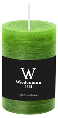 Produktbild von Wiedemann rustikale Blockkerze - hellgrun - 6 x 9 cm - 30 Stunden