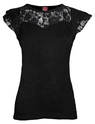 Produktbild von Spiral Direct - Oberteil für Damen, Gestufte Ärmel RO16081 (XXL) (Schwarz)
