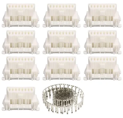 Image de Lot de 10 connecteurs femelles OBD2 à 16 broches, blancs, pour scanners d'interface de diagnostic automobile
